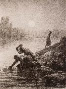Jean Francois Millet Peasant get the water china oil painting artist